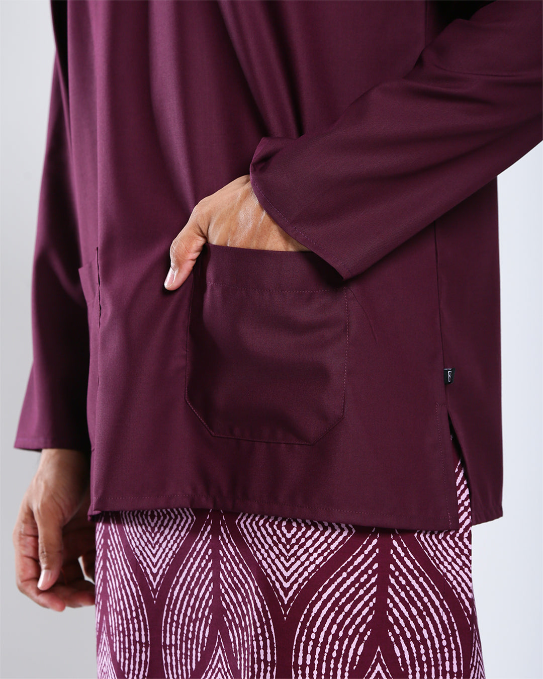 Bangsawan Baju Melayu Set Adults - BURGUNDY