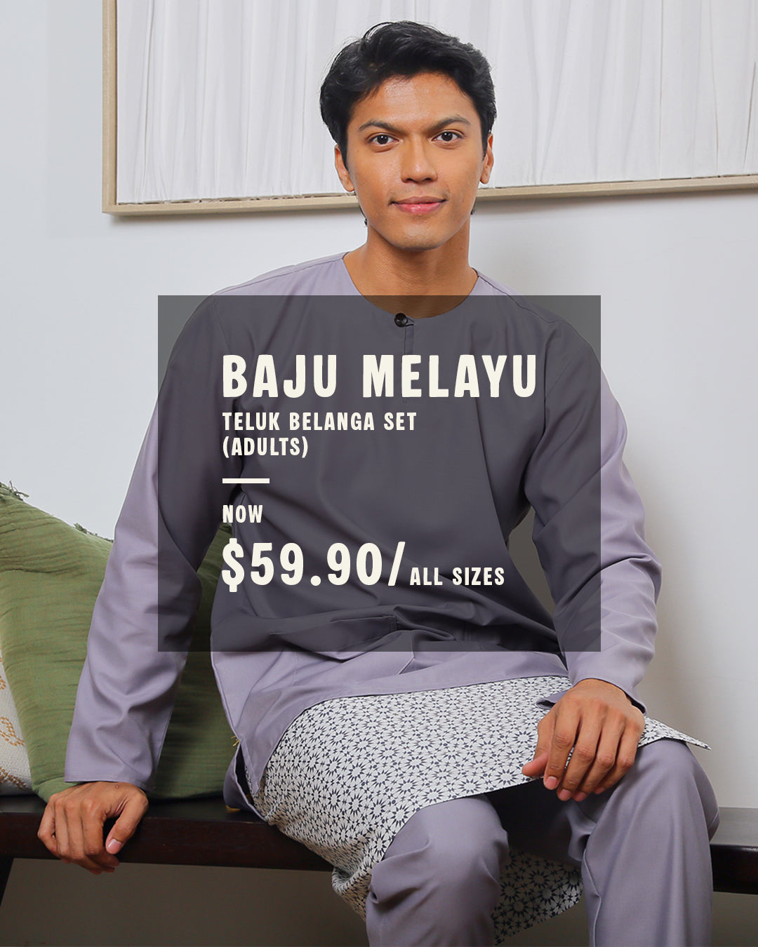 Baju Melayu Teluk Belanga Set Adults