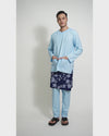 Bangsawan Baju Melayu Set Adults - LIGHT BLUE