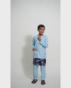Bangsawan Baju Melayu Set Kids - LIGHT BLUE